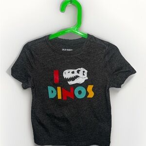 Old Navy Charcoal T-Rex Love Dinos Tee